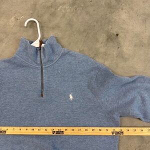 Polo by Ralph Lauren Heather Blue Zip-Up Sweater